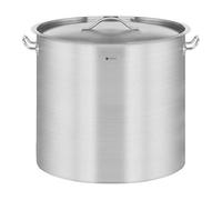 Royal Catering Olla De Inducción Cacerola Profesional RCST-12E3 (Con Tapadera, Acero Inoxidable, Bordes Antigoteo, Fondo de 4 mm, 12 Litros)
