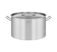 Royal Catering Olla De Inducción Cacerola Profesional RCST-58E3-S (Con Tapadera, Acero Inoxidable, Bordes Antigoteo, Fondo de 5,8 mm, 59 Litros)