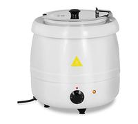 Royal Catering Olla Eléctrica Profesional Para Sopa RCST-9403 (Potencia: 400 W, Capacidad: 10 L, Temperatura: 35-80 °C, Acero/acero inoxidable, Blanco)