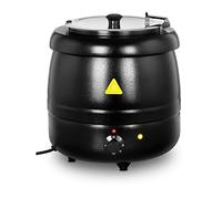 Royal Catering Olla Eléctrica Sopera RCST-10BB (Volumen De 10 litros, Potencia 400 Watt, Color Negro, Olla Interior En Acero Inoxidable)