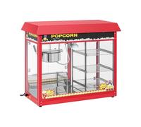 Palomitera industrial con expositor calentador - roja - 5 kg/h | Royal Catering