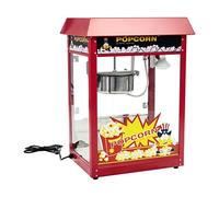 Royal Catering Palomitera Máquina Para Hacer Palomitas (Rendimiento: 5 kg/h, 16 L/h,Tejadillo Rojo, Olla con Revestimiento antiadherente, 1500 W)
