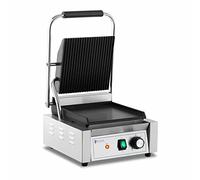Royal Catering Parrilla de Contacto Grill Sandwichera RCPKG-1800-M (Potencia: 2200 W, Ondulada y lisa, Temperatura de funcionamiento: 50-300 °C)