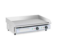 Royal Catering Plancha Eléctrica Fry-top para Hostelería RC-EG001 (Placa: 730 x 400 mm, Potencia: 2 x 2.200 W, Superficie calefactora: 2, Protector contra salpicaduras)