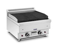 Royal Catering RC-GLRG600 - Barbacoa de piedra volcánica (2 x 7200 W, 50 x 47 cm, 4,5 kg, gas volcánico, 0-460 °C, gas propano de acero inoxidable, hierro fundido, acero)