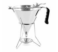 Royal Catering RC-OF04 - Embudo (1,8 L, acero inoxidable, apertura dosificadora, soporte de 4,5,6 mm, con bandeja colectora)
