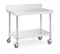 Royal Catering RCAT-100/60-WS - Banco de Trabajo con Ruedas, Mesa de Trabajo (60 x 100 cm, 155 kg)