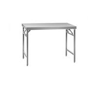 Royal Catering RCAT-120K Mesa Plegable de Acero Inoxidable Mesa de Trabajo (60,00 x 120,00 x 90,50 cm, Capacidad de Carga 210 kg, Altura Ajustable 10 mm)