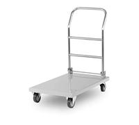 Royal Catering - RCFT 1 - Carrito de Servicio - Mango Plegable - 100% Acero Inoxidable