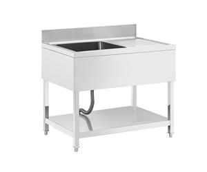 Royal Catering RCGS-1B100D7 - Fregadero de acero inoxidable para fregadero (500 x 500 x 300 mm)