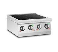 Royal Catering RCIC-6000 placa de inducción 4 placas Ø 12-26cm portátil 6000W 60-240°C acero inoxidable/vidrio cerámica inducción placa de cocción portátil inducción
