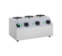 Royal Catering RCSW-14 Calentador de salsas 3 x 1 L Panel de Control Superior 40-90 °C 550 W Calentador de salsas Calentador de chocolate