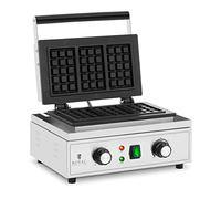 Royal Catering RCWM-2000-E3 - Gofrera (3 gofres belgas, 1500 W, 50-300 °C, 0-5 min, temporizador, gofrera automática)