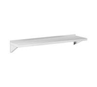 Estante de pared metálico - acero inoxidable - 150 x 40 cm - hasta 30 kg - Royal Catering