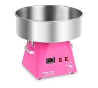 Royal Catering RCZK-1000-W-R Máquina de Algodón de Azúcar Industrial (Ø 52 cm, 1000 W, 1 unidad / 30 s, Acero Inoxidable) Rosa