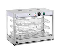 Royal Catering Vitrina Caliente Sobremostrador RCHT-1200B (1.200 Watt, Pantalla LED, 25-85 °C, Fabricado En Acero Inoxidable y Vidrio Templado)
