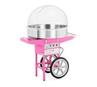 Royal Catering XXL Máquina de algodón de azúcar RCZC-1200XL (Olla de Ø 72 cm, Con carrito, Tapa amovible, 1200 W) Rosa