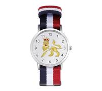 Royal Coat of Arms of The United Kingdom - Reloj de pulsera de cuarzo personalizado con números arábigos con correa ajustable para hombres y mujeres, Estilo:, regular, MHXYZHW