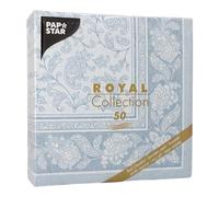 Royal Collection - Servilletas (50 unidades, pliegue 1/4, 40 x 40 cm), color azul