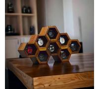 Royal Craft Expertise Caja de reloj de madera hecha a mano para hombres y mujeres, vitrina vintage de panal en palisandro indio, incluye almohadas de terciopelo, regalo de lujo para él, construida