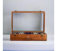 Royal Craft Expertise Caja de reloj para hombre, Cajas de reloj de madera, Estuche para reloj para hombre, Caja de cronometraje de palisandro indio con tapa abatible (Dark brown-ten room)