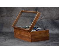 Royal Craft Expertise 'Vitrina de reloj vintage superior de palisandro para hombre, organizador grande de lujo para hombres con 8 ranuras divididas (TEN ROOM WITH DRAWER)