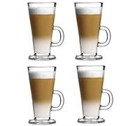 Royal Cuisine Juego de 6 vasos de café con leche, tazas de café espresso, té de capuchino, vasos de café helado, bebidas calientes, taza grande con asa, ideal para helado, café con leche y chocolate