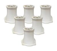 Royal Designs 5 "decorativo borde Fancy Square Bell lámpara de araña lámpara de techo, blanco, conjunto de 6, 3 x 5 x 4,5 (cs-717wh-6)