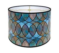 Royal Designs, Inc HBC-8041-10 - Pantalla decorativa hecha a mano para lámpara (25,4 x 25,4 x 20,3 cm), color azul