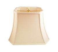 Royal Designs, Inc. Rectangle Cut Corner Lamp Shade Pantalla básica de esquina de corte rectangular, Linen Eggshell, (7 x 10) x (12.25 x 18) x 13.25