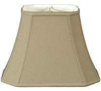 Royal Designs - Pantalla para lámpara de esquina, diseño rectangular, Linen Beige, (6 x 8) x (9 x 14) x 10.5