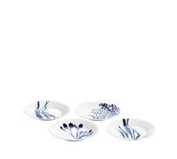 Royal Doulton 1815 Pacific - Juego de 4 platos (16 cm, 16 cm), diseño de patrones mixtos, color azul
