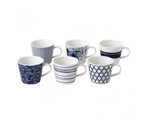 Royal Doulton 6 Mugs Pacific. azul pequeños