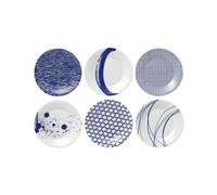 Royal Doulton 6 Platos Pacific. azul 16 cm