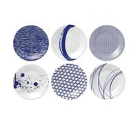 Royal Doulton 6 Platos Pacific. azul 23 cm