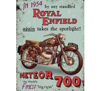 Royal Enfield Meteor 700 Motocicleta Letrero de Metal, 30x40cm Placa de Pared
