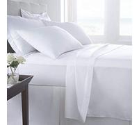 Royal Europe Textile - Sabana ENCIMERA 50% POLIÉSTER 50% ALGODÓN Blanca, Pack 5 ud. Cama 135cm