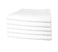 ROYAL EUROPE TEXTILE SL 5 Toallas de Ducha 100% algodón Medidas 70x140cms Color Blanco. 450 Gramos/m2.