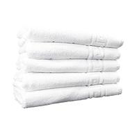 ROYAL EUROPE TEXTILE SL Juego de 5 Alfombrillas 100% algodón para baño, Acabado en greca, Calidad de Hotel. Medidas 50x60 cms, 650 gr/m2.