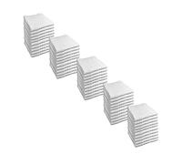 ROYAL EUROPE TEXTILE SL Set de 50 Toallas acabadas en greca para SPA Medidas 30x50 cm de 100% algodón Calidad Hotel. Color Blanco. 450 Gramos/m2.