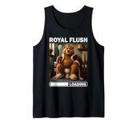 Royal Flush Loading Oso Humor del baño Inodoro Papá Camiseta sin Mangas