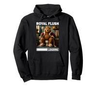 Royal Flush Loading Oso Humor del baño Inodoro Papá Sudadera con Capucha