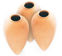 Royal Gardineer Macetas para Flores y Plantas - Conector riego: Set de 3 Dispensador de Agua de Terracota Classico para Plantas en macetas en un Juego de 3, 125 ml, de Terracota (Bolas riego)