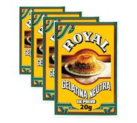 Royal Gelatina Neutra, Preparado en Polvo, Pack 2 x 10-20 g (Paquete de 4)