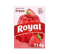 Royal Gelatina Sabor Fresa, Preparado en Polvo 10 Raciones, Pack 2 x 57 g - 114 g
