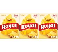 Royal Gelatina Sabor Piña, Preparado en Polvo 10 Raciones, Pack 2 x 57 g - 114 g (Paquete de 3)