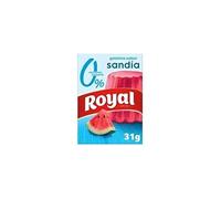 Royal Gelatina Sabor Sandía 0%, Preparado en Polvo Sin Azúcar, Pack 31 g