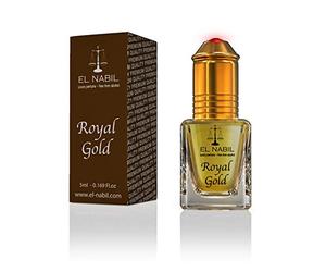 Royal Gold - Perfume perfumado de El Nabil Misk Almizcle para hombres y mujeres - Oil Attar Scent - 5 ml