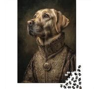 Royal Golden Retriever Portrait-1 Puzzles Imposible,desafío for Adults Entretenimiento Creativo 1000 Piezas Obra De Arte De Juego De para Adultos Y Niños 52x38cm/1000pcs