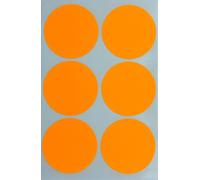 Royal Green Pegatinas Circulares Naranjas Neón 50mm (5cm) Etiquetas Adhesivas de Colores 180 Unidades